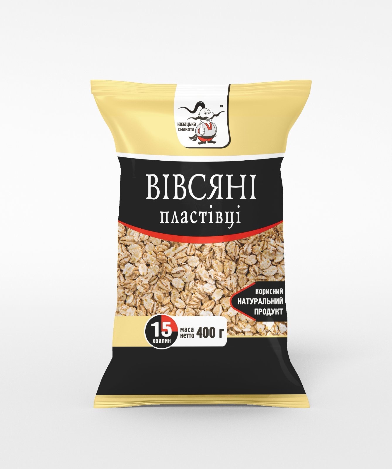 Пластівці вівсяні 400 г ТМ Козацька смакота